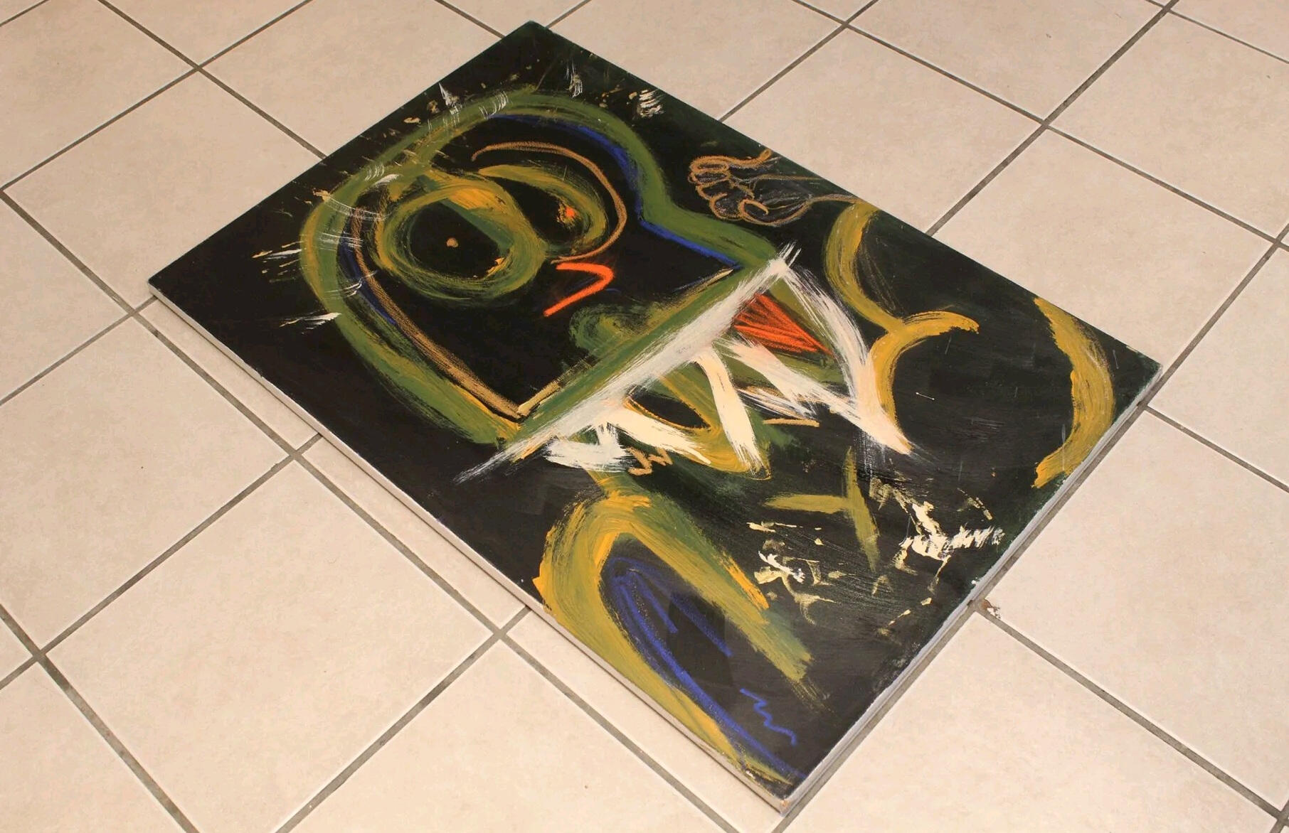 Bru-Man, 2022 Mixed media on canvas - 20 in x 30 in x 1 in