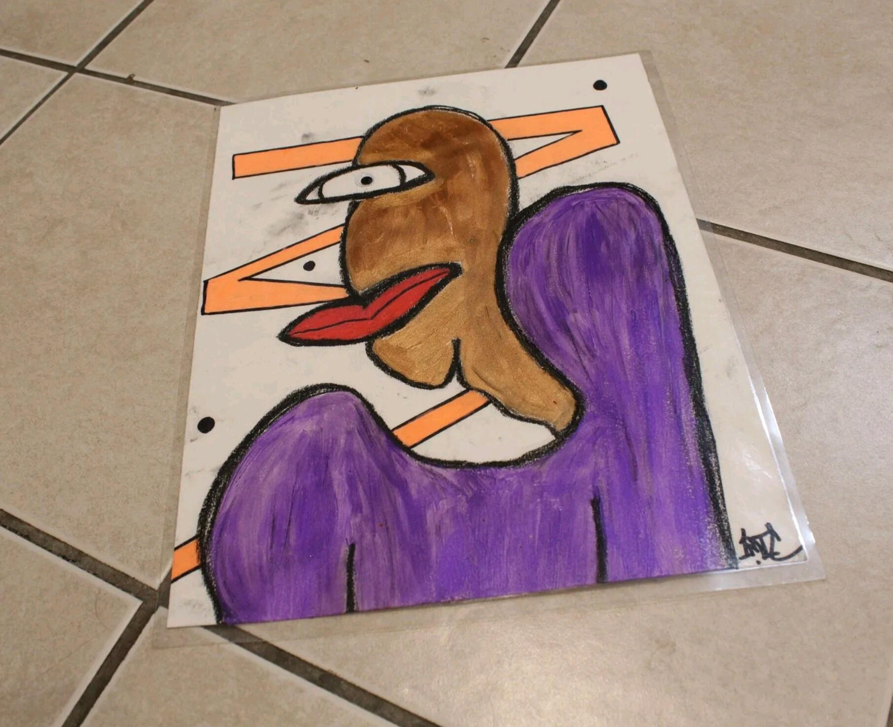 Alienated, 2023 Mixed media on professional grade paper, 12 in x 14 in